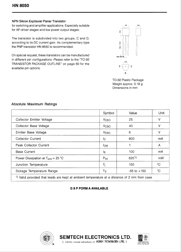 <?=HN8050?> डेटा पत्रक पीडीएफ