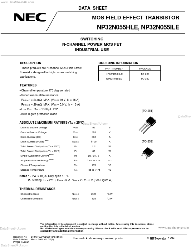 <?=NP32N055ILE?> डेटा पत्रक पीडीएफ