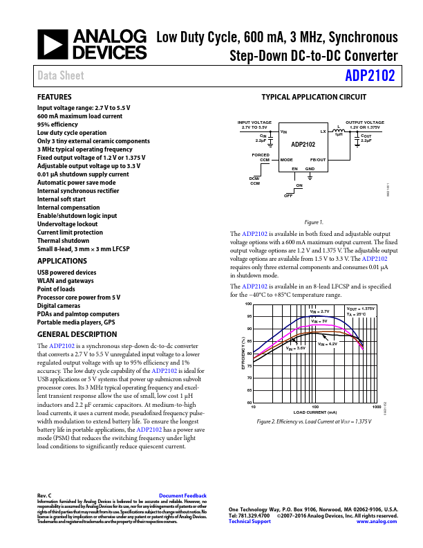 <?=ADP2102?> डेटा पत्रक पीडीएफ