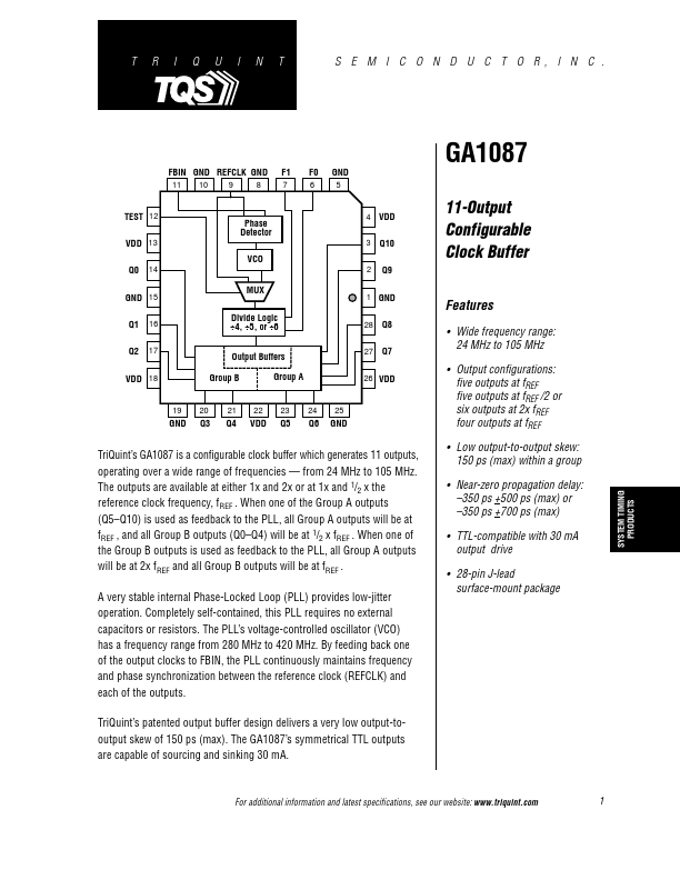 GA1087 TriQuint Semiconductor