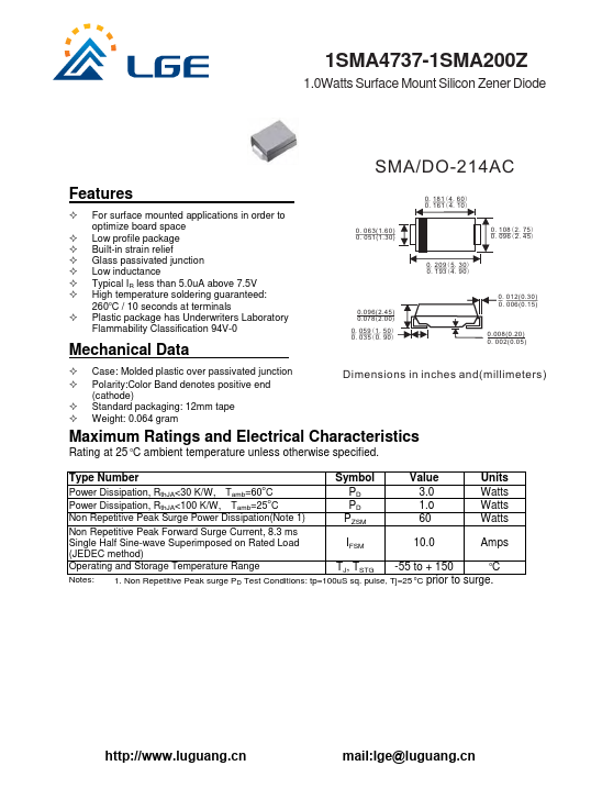 1SMA180Z LGE