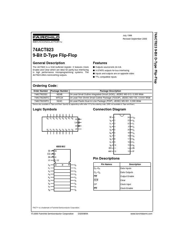 74ACT823 Fairchild Semiconductor