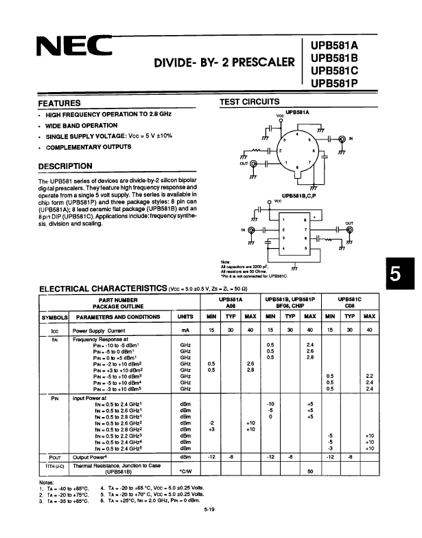 UPB581A NEC