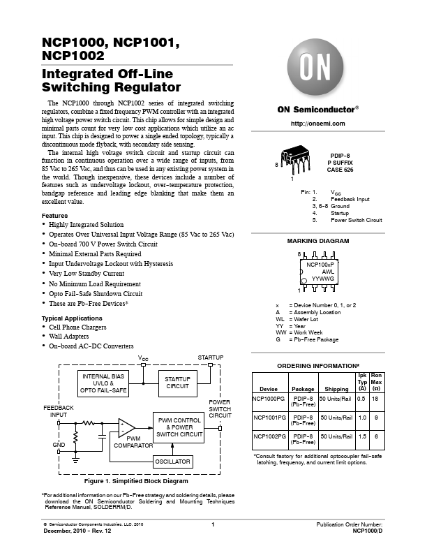 NCP1000 ON Semiconductor