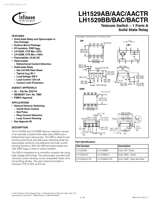 LH1529BACTR Infineon Technologies