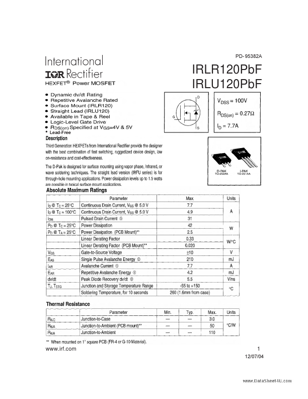 IRLR120PBF International Rectifier