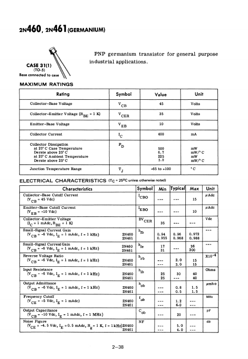 2N460 Motorola