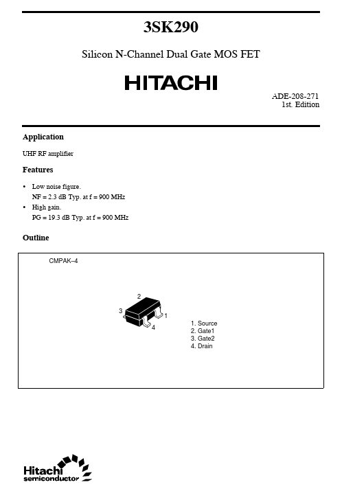 3SK290 Hitachi Semiconductor