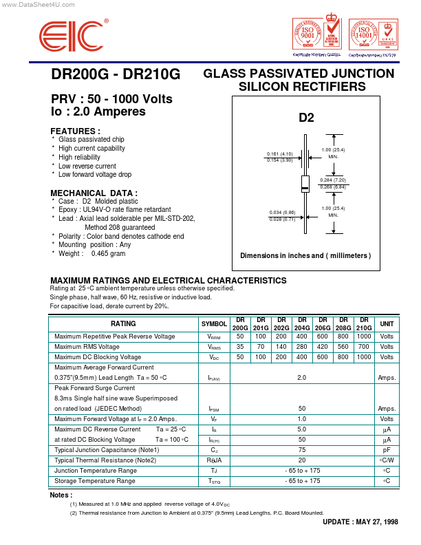 DR201G EIC discrete Semiconductors