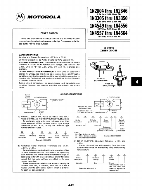 1N2845 Motorola