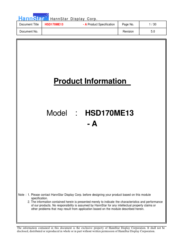 HSD170ME13-A