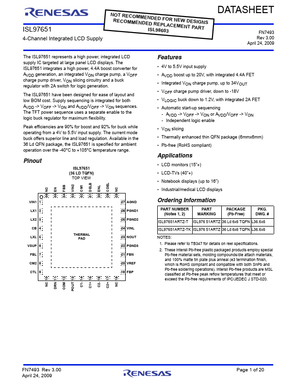 ISL97651 Renesas