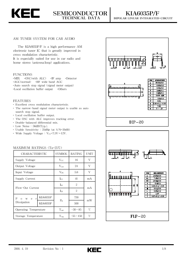 KIA6035P KEC