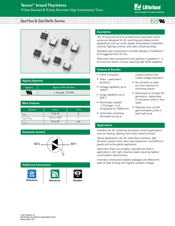 Q8016LH4 Littelfuse