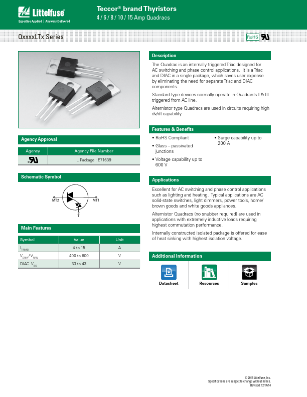 Q4006LT Littelfuse