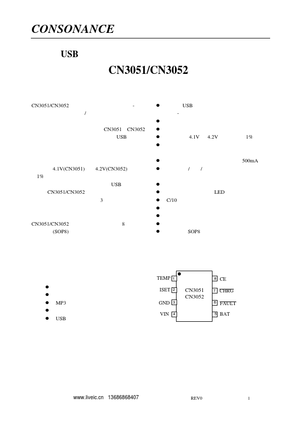 CN3051 CONSONANCE