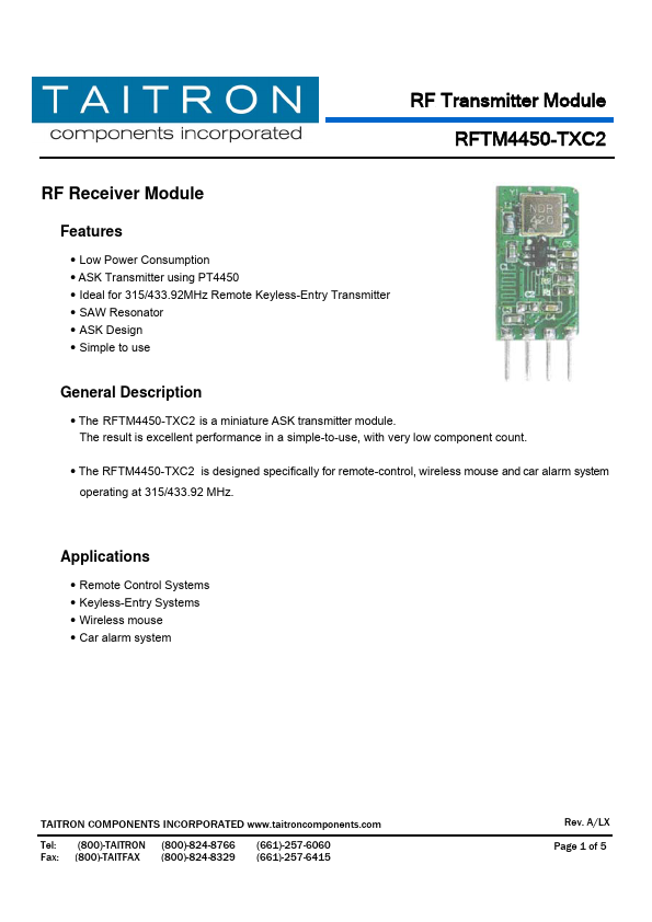 RFTM4450-TXC2