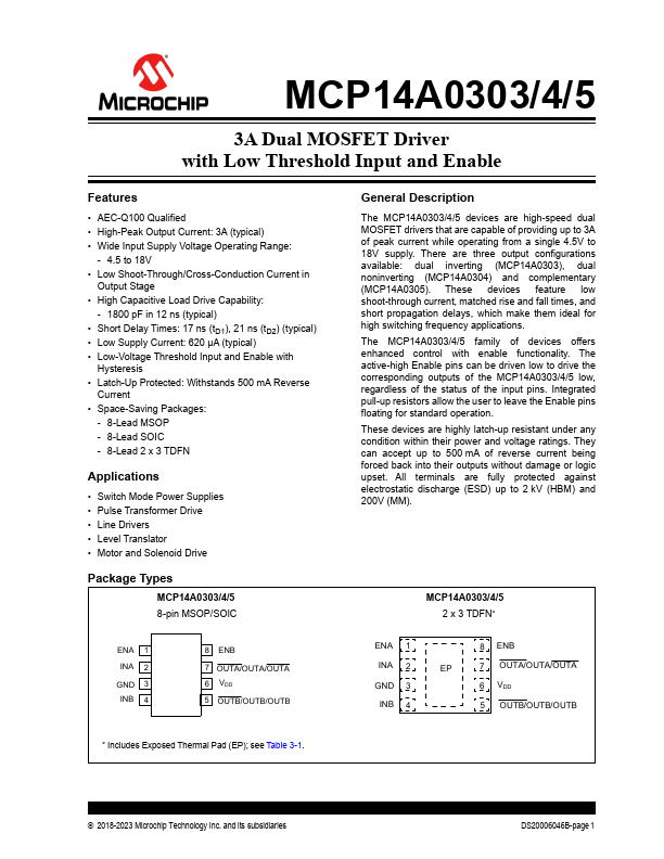 MCP14A0305 Microchip