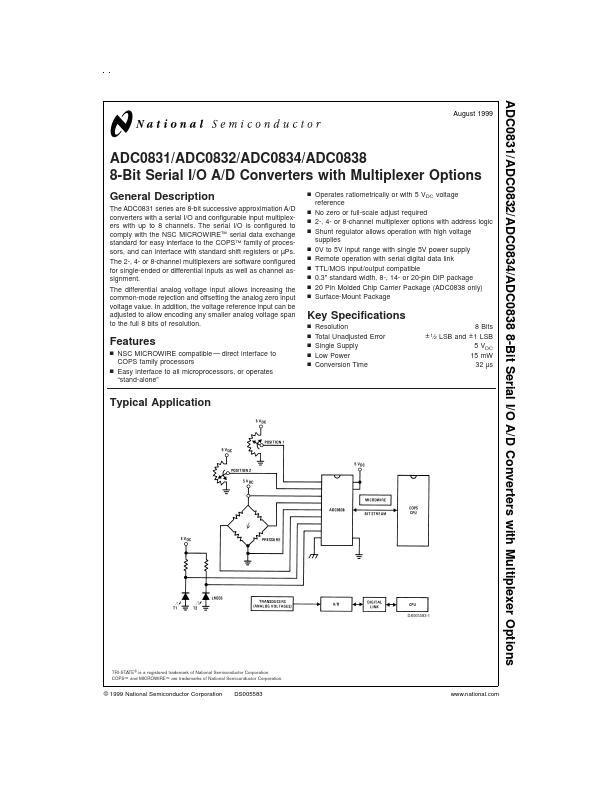 ADC0838 National Semiconductor
