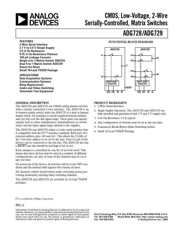 ADG729 Analog Devices