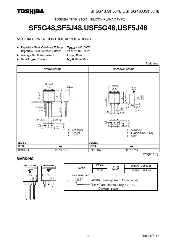 SF5G48 Toshiba Semiconductor