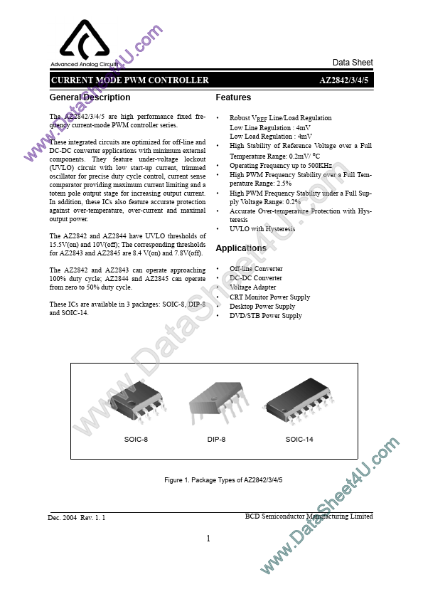 AZ2842 Shanghai SIM-BCD Semiconductor