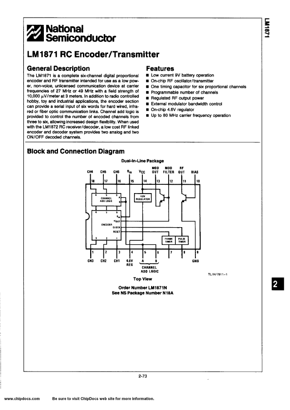 LM1871 National Semiconductor