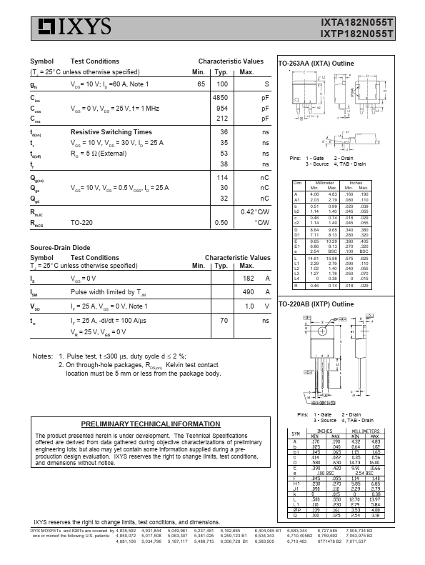 IXTP182N055T