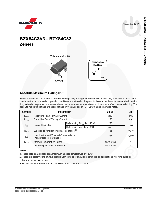 BZX84C4V3 Fairchild Semiconductor