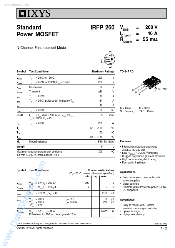 IRFP260 IXYS Corporation