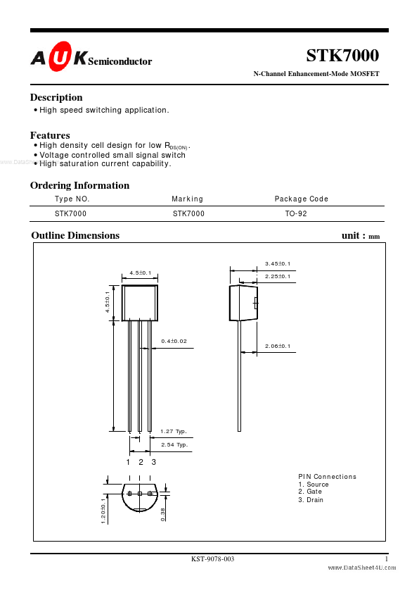<?=STK7000?> डेटा पत्रक पीडीएफ