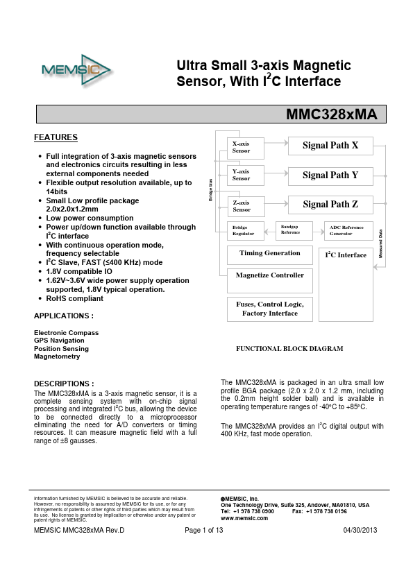 <?=MMC3282MA?> डेटा पत्रक पीडीएफ