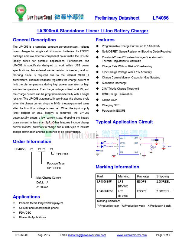 LP4056 Lowpowersemi