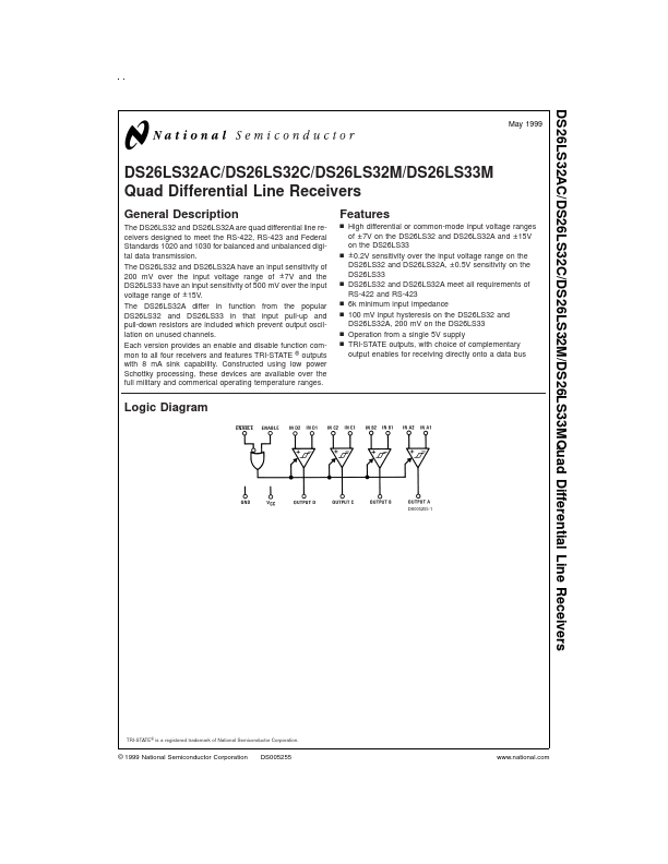 DS26LS32C National Semiconductor