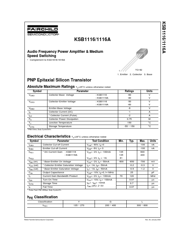 <?=KSB1116?> डेटा पत्रक पीडीएफ