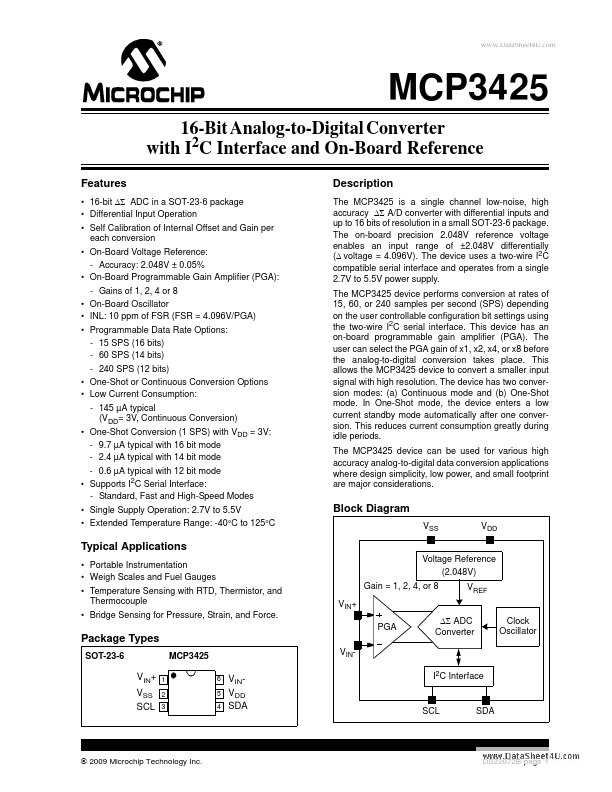 MCP3425 Microchip Technology