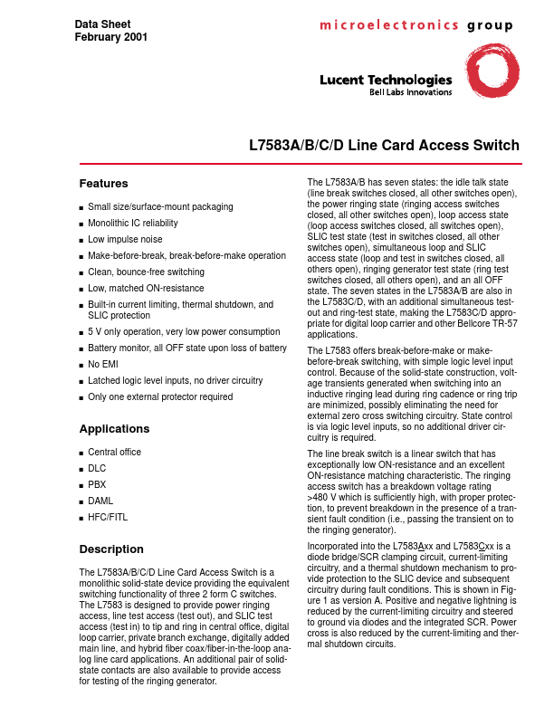 L7583D Lucent Technologies
