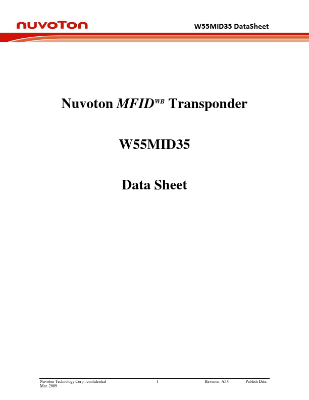 <?=W55MID35?> डेटा पत्रक पीडीएफ