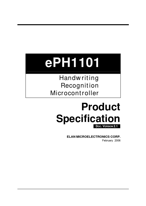 ePH1101 ELAN Microelectronics