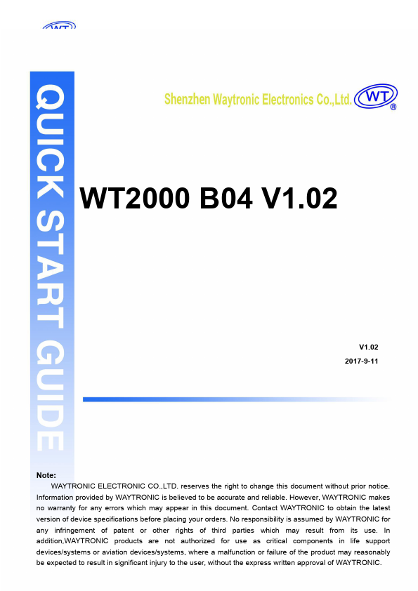 WT2000B04 WAYTRONIC