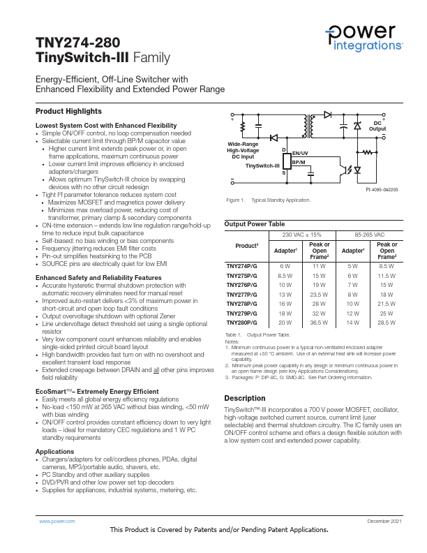 TNY276 Power Integrations