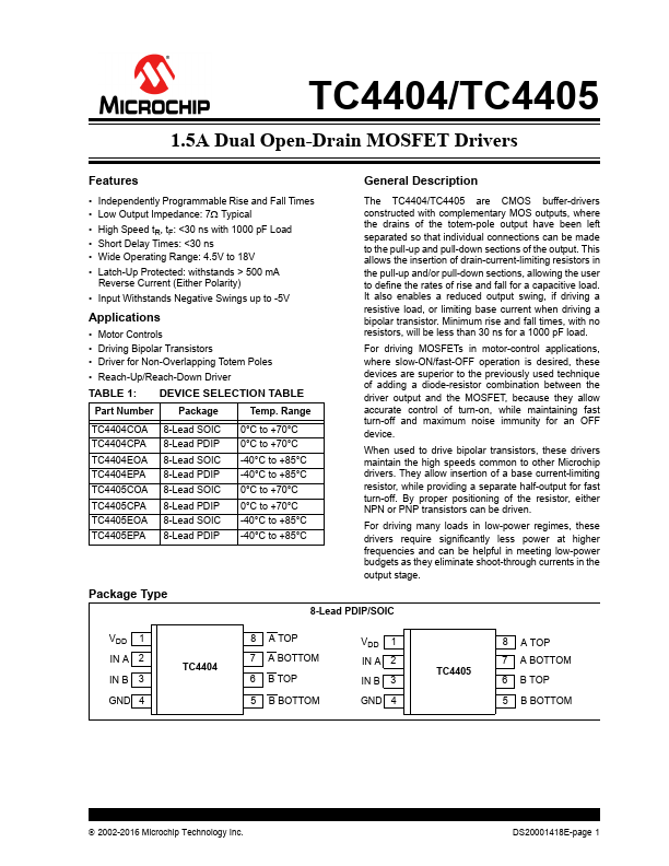 TC4404 Microchip