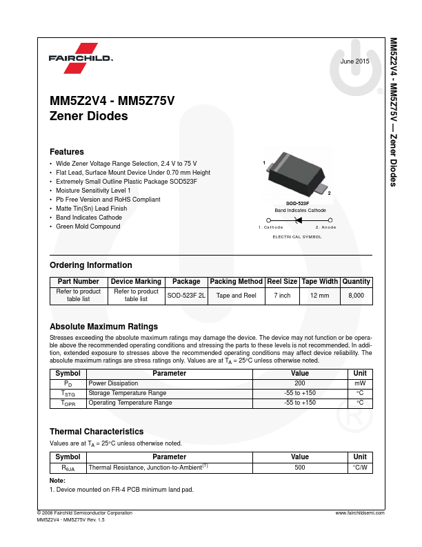 MM5Z24V Fairchild Semiconductor