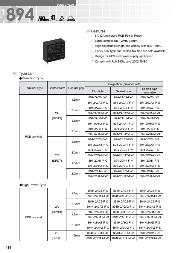 894N-2AC-F-S SONG CHUAN