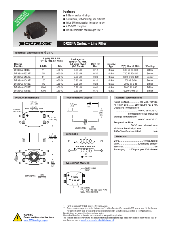 DR334A-513AE Bourns