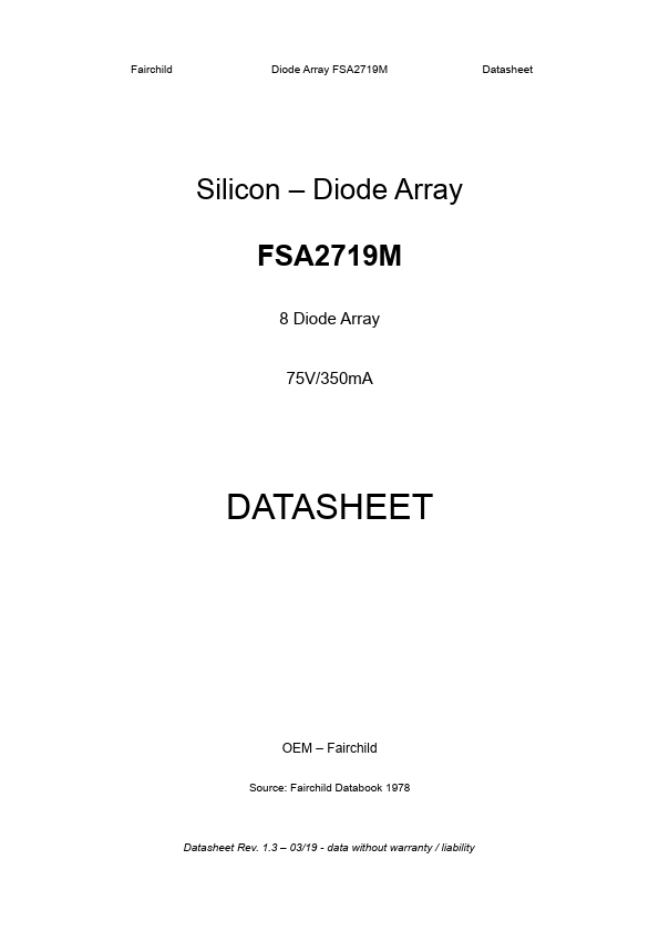 <?=FSA2721M?> डेटा पत्रक पीडीएफ