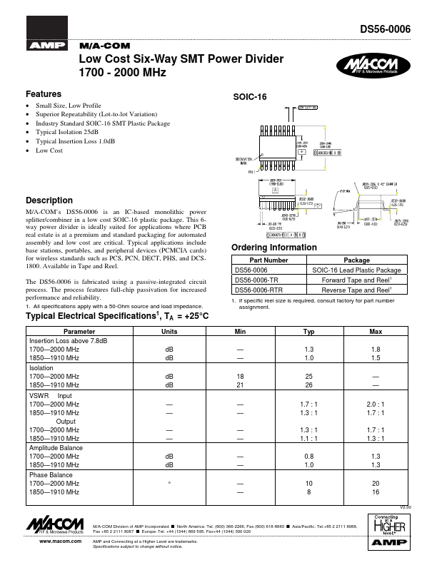 DS56-0006 Tyco Electronics