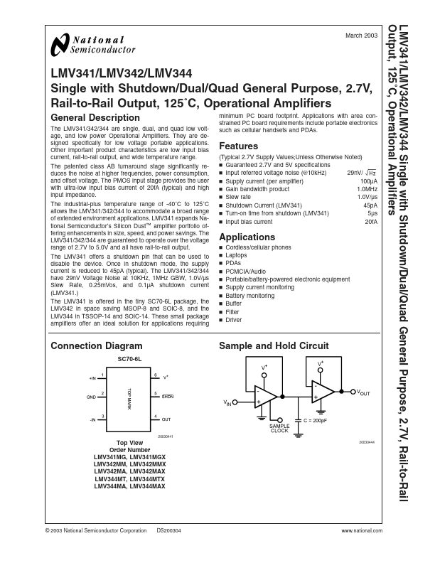 LMV341 National Semiconductor