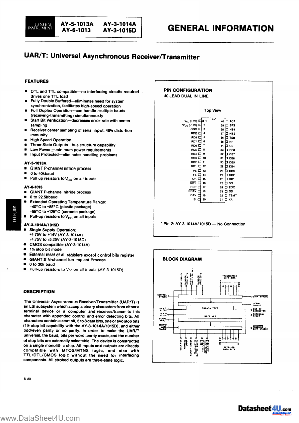 AY-6-1013 TelCom Semiconductor