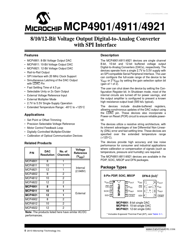 MCP4901 Microchip Technology